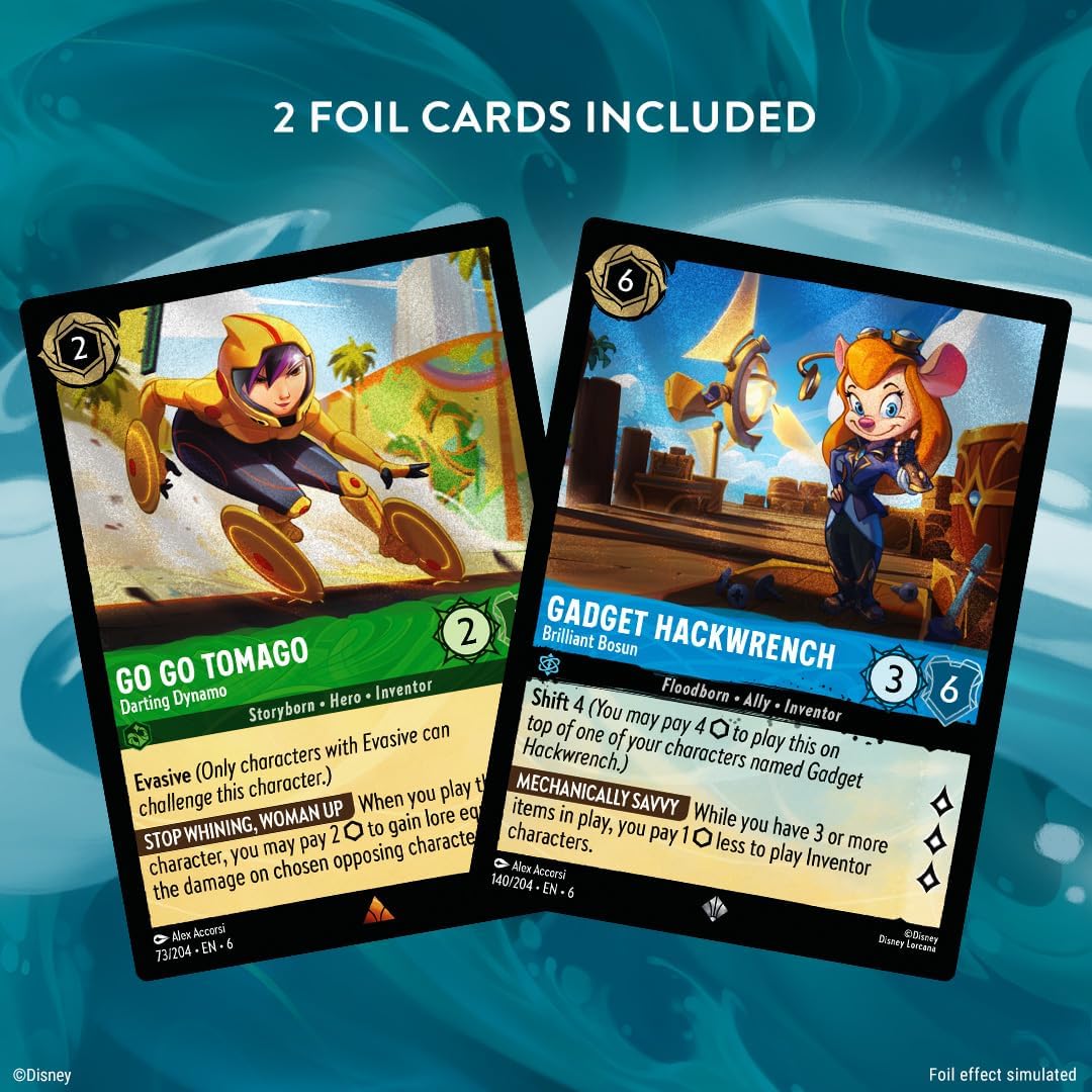 Disney Lorcana - Set 6 - Azurite Sea: Go-Go Tamago & Gadget (Emerald & Sapphire) Single-Player Deck