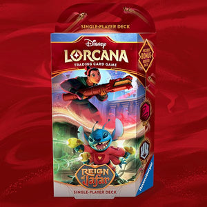Disney Lorcana - Set 8 - Reign of Jafar: Mulan & Stitch (Ruby & Steel) Single-Player Deck