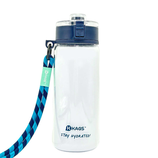 KAGS AQUARECHARGE Series Tritan 600ML Water Bottle w/ Crossbody Strap Color Series