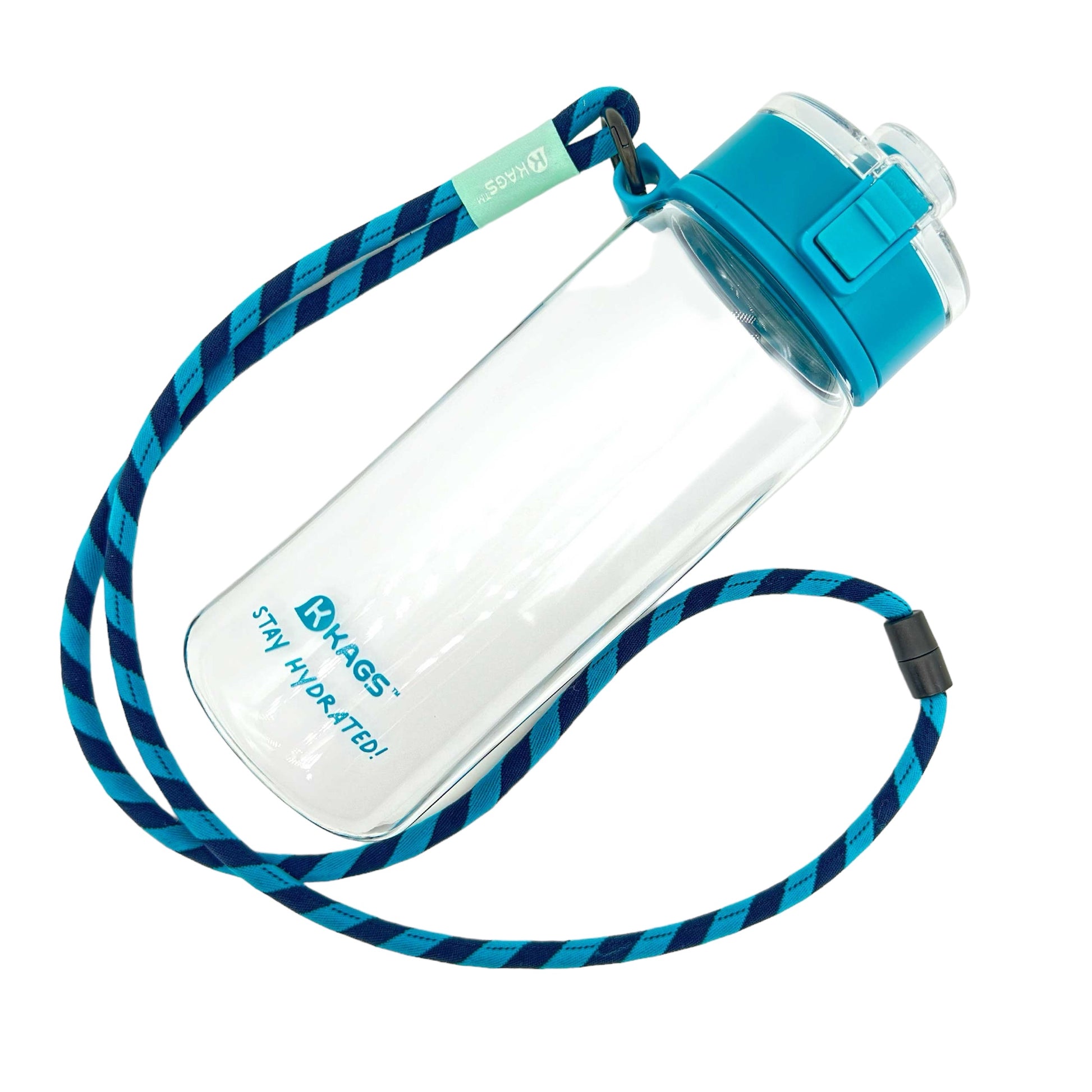 KAGS AQUARECHARGE Series Tritan 600ML Water Bottle w/ Crossbody Strap Color Series