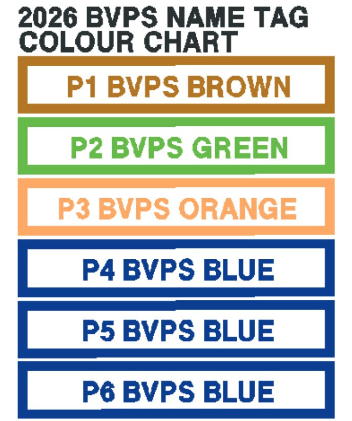 BVPS NAMETAGS