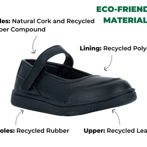 Mary Jane Recycled Leather Kids School Shoes
