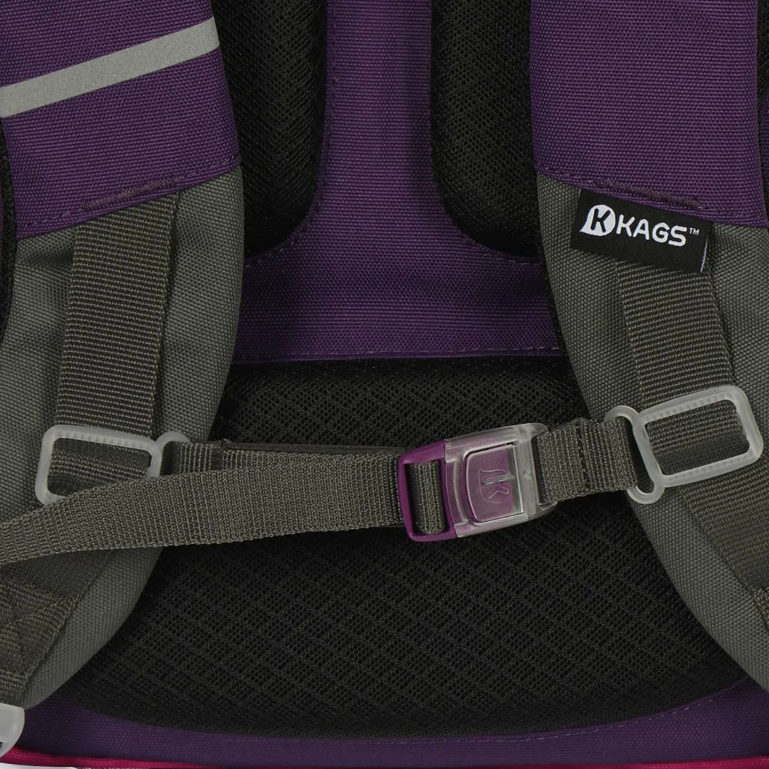 KAGS DUSTIN 2 Series Ergonomic School Backpack for Primary School Pupils - Purple